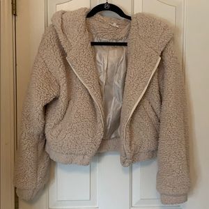 Furry cropped jacket